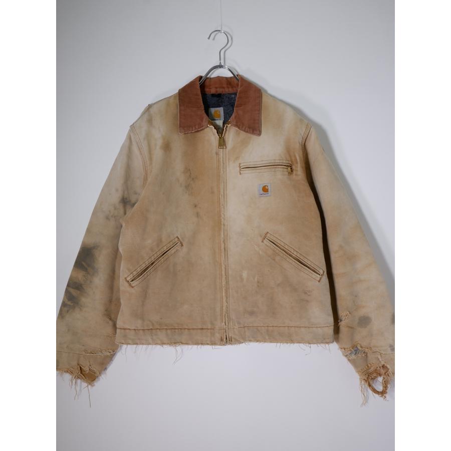 CARHARTTカーハート 2010年製 アメリカ製 襤褸ボロ グッドフェード デトロイトジャケット【42Regular】【MJKA82026】 Carhartt（カーハート） 2010年製 アメリカ製 襤褸ボロ グッドフェード