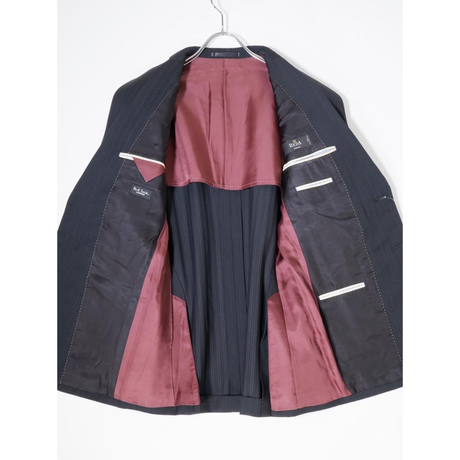 Paul Smith スーツ ストライプ 裏地ピンク 日本製 M ウール PAUL SMITH LONDONポールスミス ロンドン REDA SUPER 110's生地ウール
