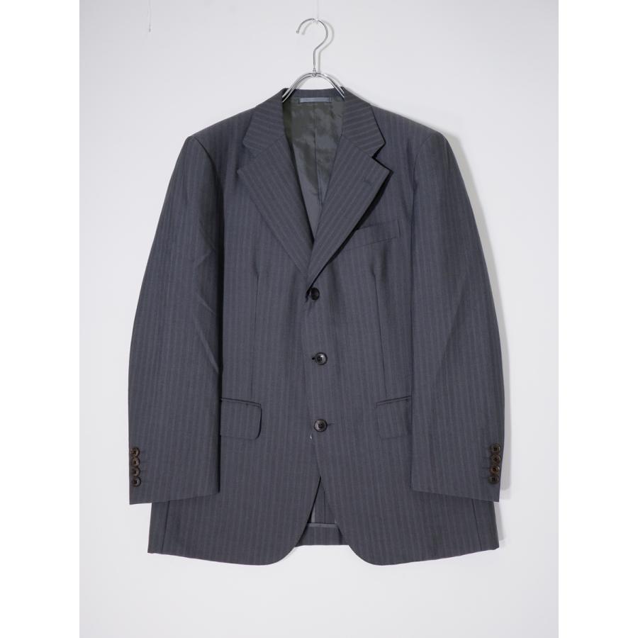 BURBERRY LONDONバーバリー ロンドン 日本製 上質羊毛ウールモヘヤ ストライプスーツ セットアップ ジャケットパンツ[MSTA78866]_1