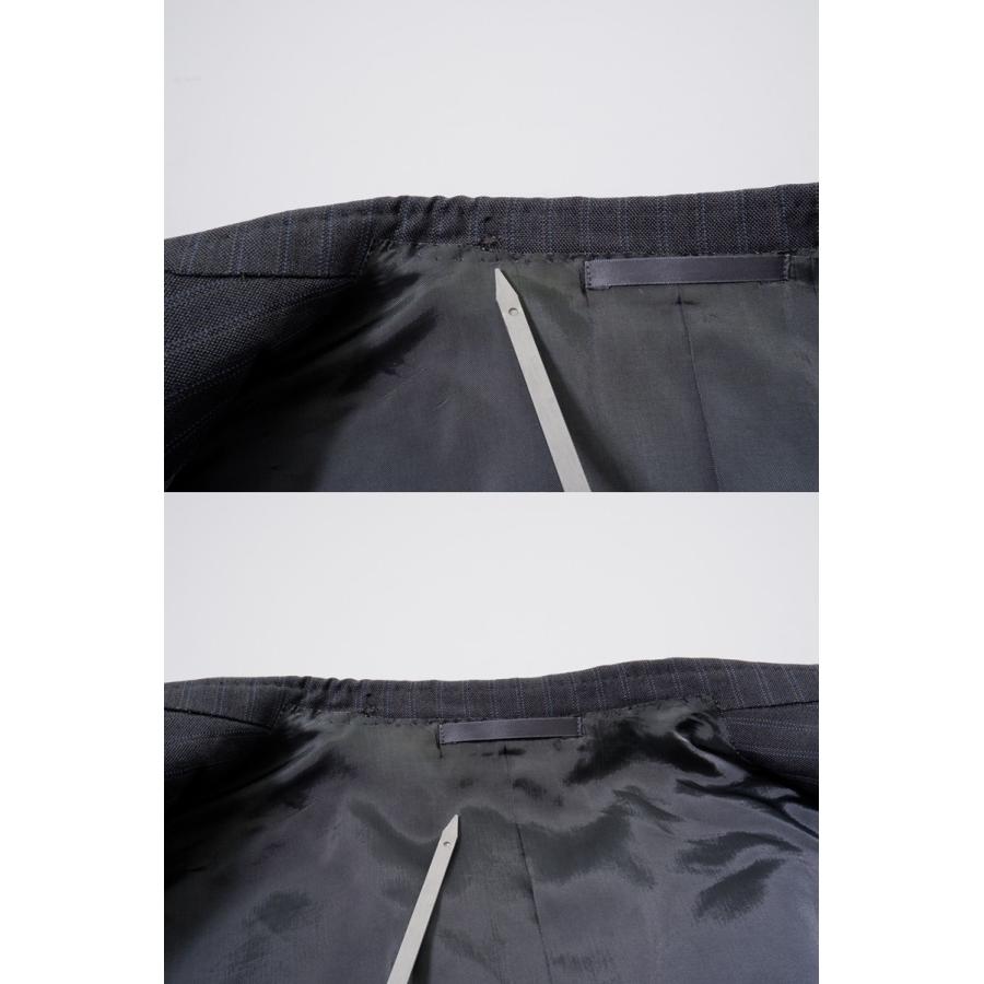 BURBERRY LONDONバーバリー ロンドン 日本製 上質羊毛ウールモヘヤ ストライプスーツ セットアップ ジャケットパンツ[MSTA78866]_7