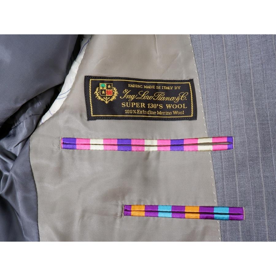 PAUL SMITH LONDONポールスミス ロンドン Loro Pianaロロピアーナ Super130's メリノウールセットアップスーツ ジャケットパンツ[MSTA80797]_8