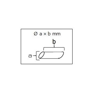 バレル用研磨石　粗研削用セラミック（円筒斜め）　<サイズ：φ2×4mm>