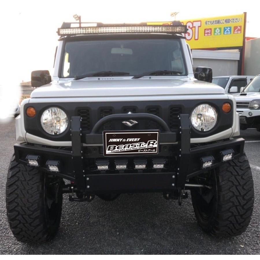 ジムニーシエラ クラッシュtypeTフロントバンパー スチール製 BEAST-R ジムニー JB64 JB74 クラッシュtypeTフロントバンパー スチール
