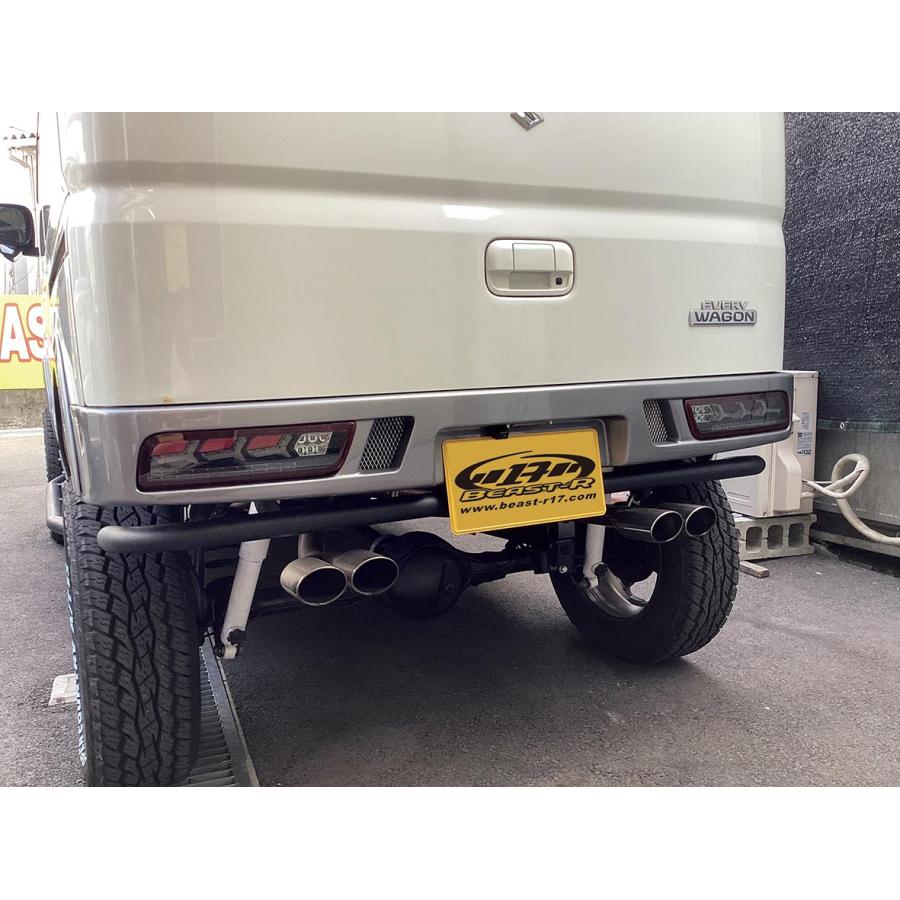 エブリィ DA17W/V ちょい悪4本出しマフラー DA17ターボ用 ノーマルバンパー用(競技用) BEAST-R | 