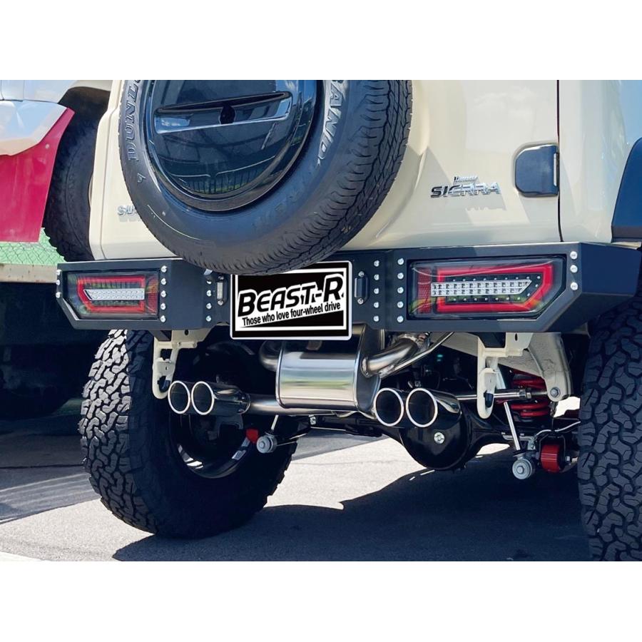 ジムニーJB64 JB74 ちょい悪4本出しマフラー(競技用部品)BEAST ジムニーJB64 JB74 ちょい悪4本出しマフラー(競技用部品)BEAST