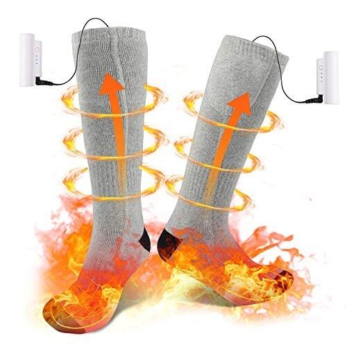 Kekilo 最安挑戦！ 電熱 ソックス 電気 ホット 加熱 流行に 靴下 足元 保温 ヒーター 発熱 暖かい 防寒対策 付き USB バッテリー付き