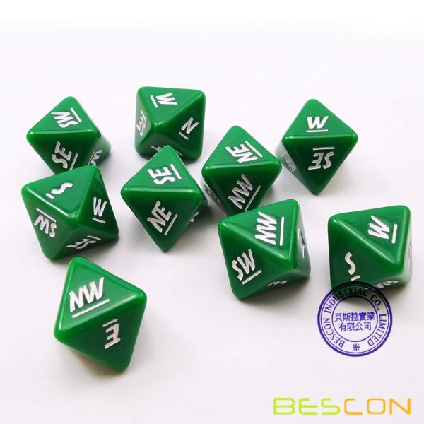 Bescon's Emotion, Weather and Direction Dice Set, 3 piece Proprietary Polyhedral RPG Dice Set in Blue, Green, Yellow｜finalshopping｜05