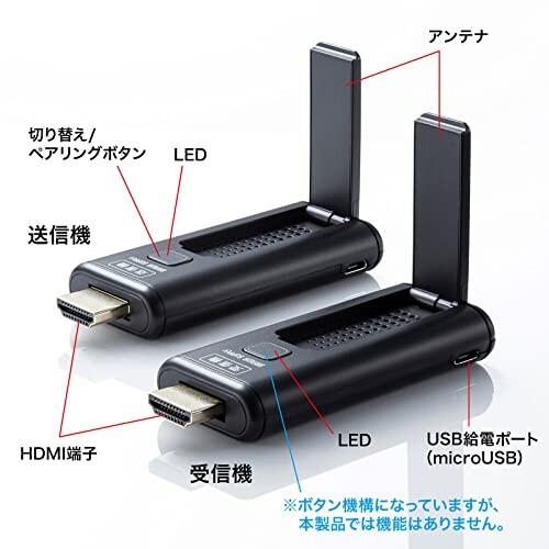 即購入可★ サンワサプライ ワイヤレスHDMIエクステンダー VGA-EXWHD9 【B7257647069】(25530円)