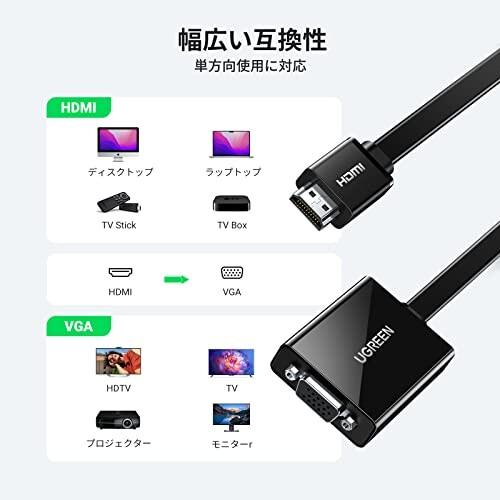 UGREEN HDMI VGA 変換アダプター HDMI 変換 VGA 音声出力 1080P ビデオ変換アダプター プロジェクター PC H｜finalshopping｜07
