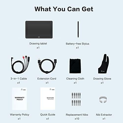 UGEE 液タブ U1200 液晶ペンタブレット 11.9インチ 8192レベル筆圧 ±60°傾き検知 sRGB 127% IPSディスプレ sRGB 127% 5mm UGEE 液タブ U1200 液晶ペンタブレット 9インチ 8192レベル筆圧 OS