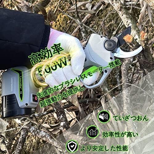 Laecabv 電動剪定バサミ コードレス 充電式剪定ばさみ 軽さ・スピード・切れ味の頂点機種 2000mAhの Laecabv 電動剪定バサミ コードレス 充電式剪定ばさみ 軽さ スピード 切れ味の頂点機種