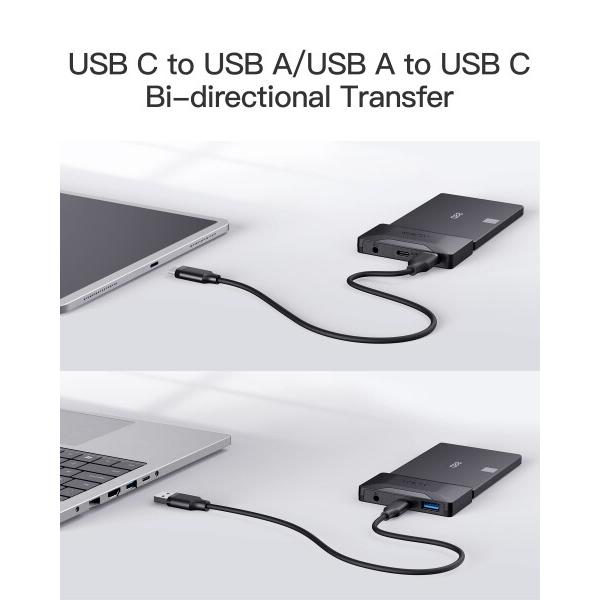 Inateck SATA to USB 3.2 Gen 2 変換アダプタ 2.5/3.5インチSSD/HDD用ハードドライブアダプタ変換ケーブル 12V｜finalshopping｜02