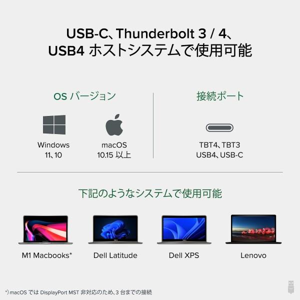 Plugable 14-in-1 USB-C ドッキングステーション HDMI 4台モニター対応 100W 充電 - Windows 用 Thunderbolt 3 /4｜finalshopping｜06