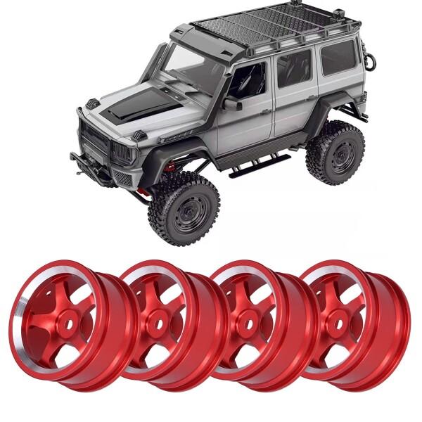 Es tink RC カー ホイール リム ハブ、4 個 RC クローラー パーツ MN86 1/12 RC クローラー用(red)｜finalshopping｜03