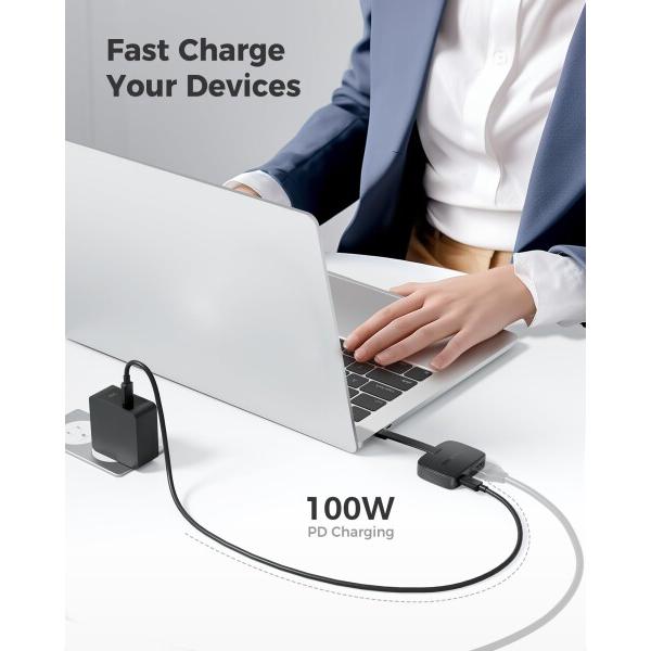 Cable Matters ポータブル 48Gbps USB C HDMI 2.1 変換アダプタ 100W PD 4K 120Hz / 8K