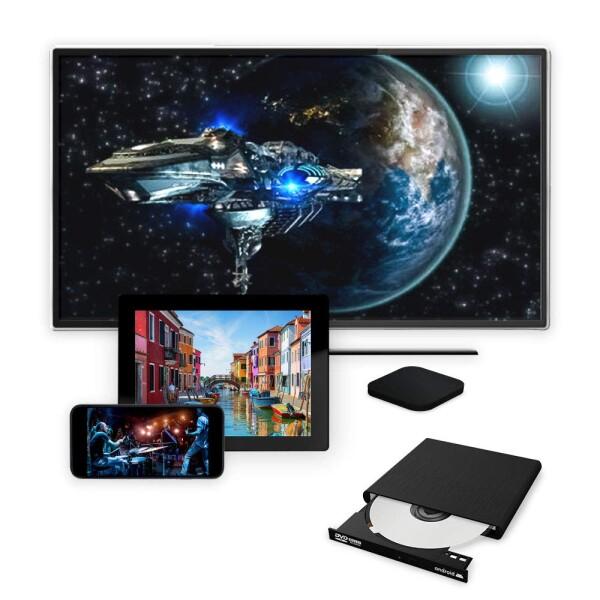 Archgon Android TV 対応 外付け ポータブル CD DVDドライブ | Android スマートフォン/タブレット/プロジ｜finalshopping｜05