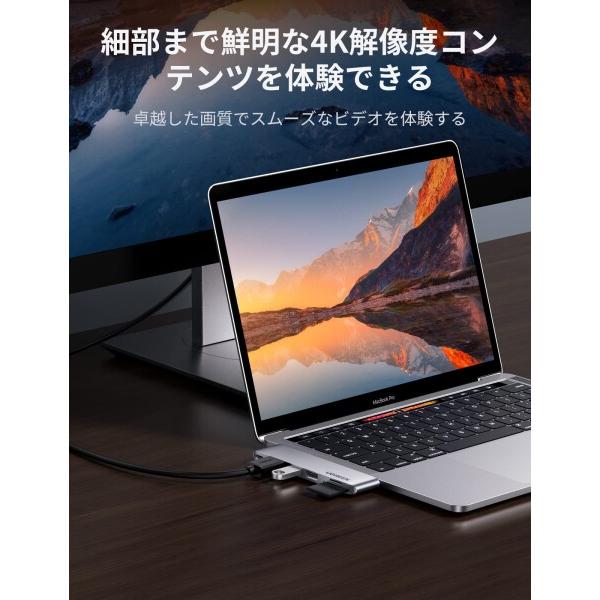 UGREEN USB Cハブ MacBook Pro Air専用 6-in-2 USB-C変換アダプター 4K HDMIを搭載した SD/TFカードリーダー USB 3｜finalshopping｜03