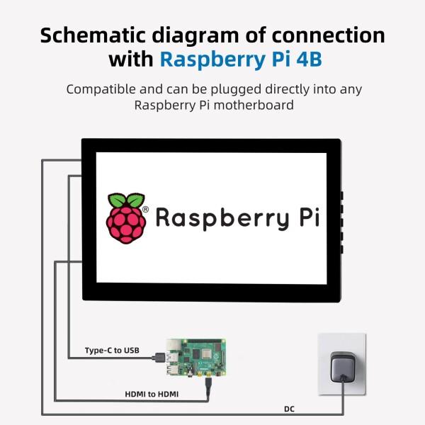 小型 Raspberry Pi モバイルモニター 7インチ Kenowa 1024*600解像度 タッチパネル モバイルディスプレイ｜finalshopping｜03
