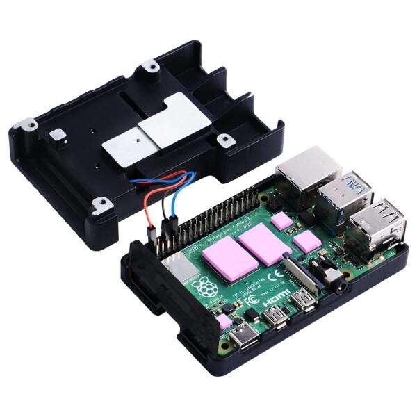 GeeekPi Raspberry Pi 4 アーマーケース PWM 制御可能なファン付き Raspberry Pi 4 パッシブアルミニウム合｜finalshopping｜05