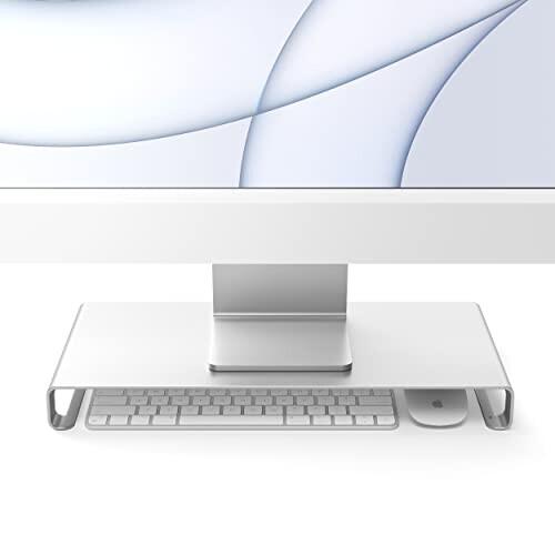 Satechi アルミニウム モニタースタンド（シルバー）（iMac, MacBook, デスクトップ, ノートパソコン｜finalshopping｜06