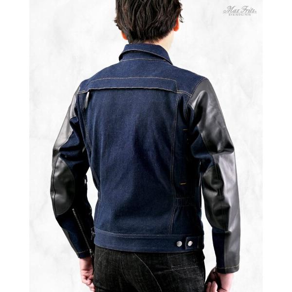 マックスフリッツ(MaxFritz) バイク用 ジャケット 春夏秋 デニム 本革
