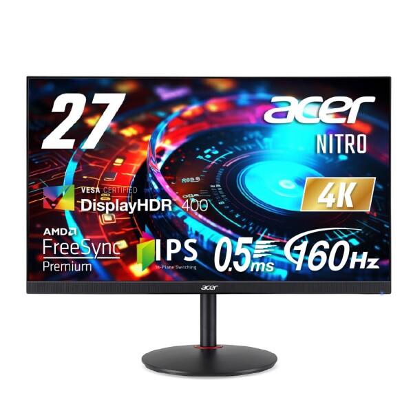 Acer ゲーミングモニター Nitro 27インチ IPS 非光沢 4K UHD 160Hz 0.5 