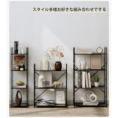 ANDWINT オープンシェルフ ラック スリム 3段 幅30 ホワイト 収納 棚