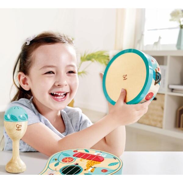 Hape Hape(ハペ) 4-in-1 ウクレレセット 50×36.4×8.2cm 3才以上 木製 おままごと おもちゃ E0638 ...