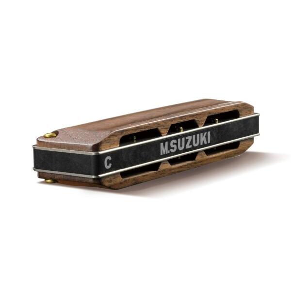 スズキ 10穴ハーモニカ MANJI木製カバーモデル M-20W 【郵便】 A調