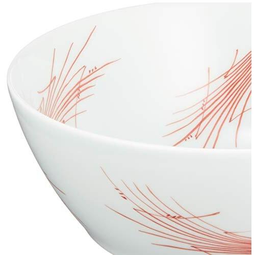 有田焼 しん窯 「 究極の ラーメン鉢 」 朱稲穂 直径約18&times;高さ8cm ラーメン丼 どんぶり 器 陶器 電