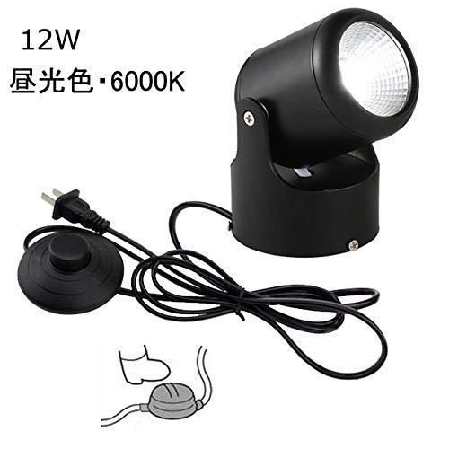 超目玉 12月 照明 電球 ３ ５日にて発送 Stgled スポットライト コンセント式 フットスイッチ付き ハイパワー 12w 昼光色 6000k 角度調節可 屋内用 壁 天井 展示 撮影 角度調節可能 ステージライト ステ Www Threeriversofs Com