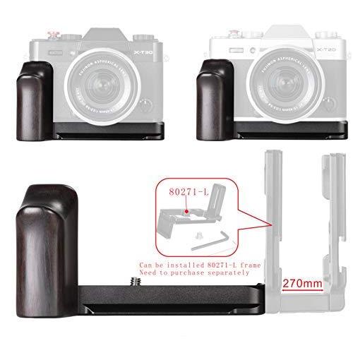 WEPOTO Fujifilm X-T10 X-T20 X-T30用ハンドグリップメタル黒檀木材 WR-XT30｜finance-inovation｜03