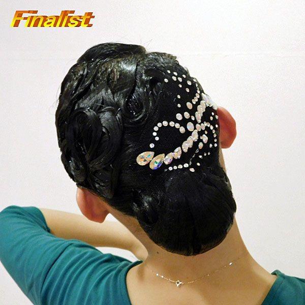 スワロフスキー ヘアーネット 社交ダンス ラインストーン デモ 競技会
