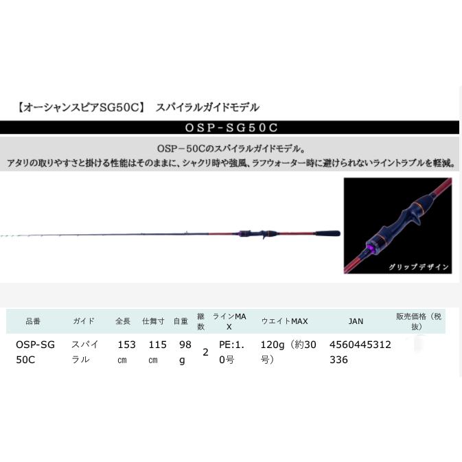 【美品】CrazyOcean　OCEAN SPEAR OSP-SG50C Crazy Ocean CrazyOcean クレイジーオーシャン オーパデザイン
