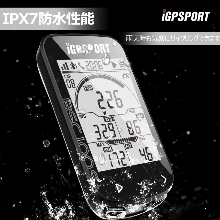 iGPSPORT サイクルコンピューター BSC100S ワイヤレス 2.6インチ ブラック｜find-shop｜05