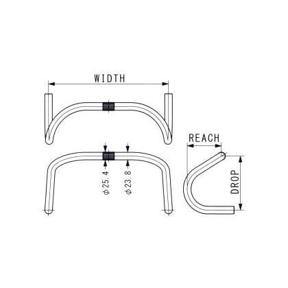 NITTO ニットー 日東 B123 Cr-Mo クランプ径 25.4 ドロップハンドル