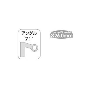NITTO ニットー NP ステム シルバー Φ26.0mm 突き出し長:90mm HBN11603