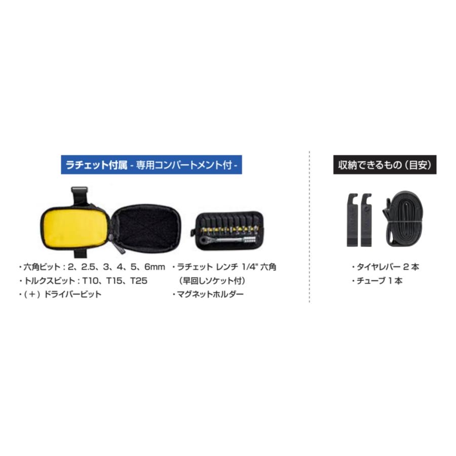 TOPEAK トピーク ラチェット付属サドルバッグ エレメンタ ギア バッグ 専用コンパートメント付 BAG49500｜find-shop｜02