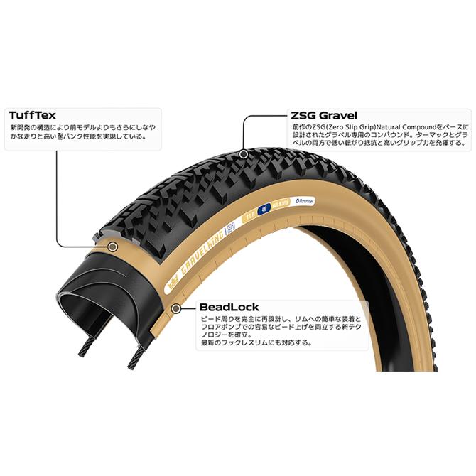 Panaracer パナレーサー GRAVELKING SK グラベルキング SK ブラウンサイド TLR チューブレスレディ 700×40C F740-GKSK-D2｜find-shop｜02