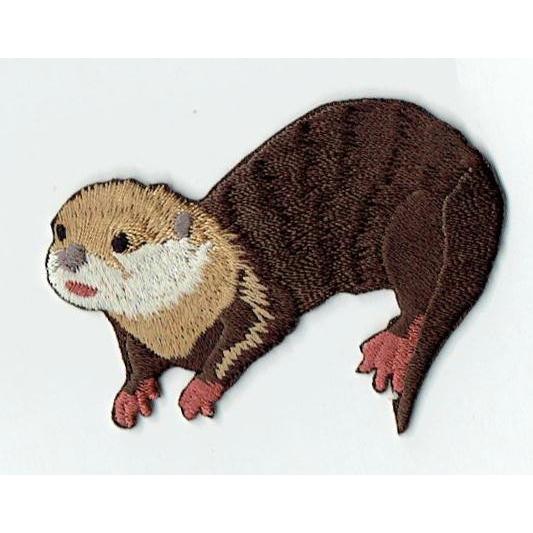 刺繍アイロンワッペン（コツメカワウソ） : FIND Corp. - 通販 - Yahoo