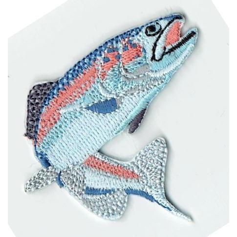 【280円～】色やサイズがカスタマイズできる【刺しゅうアイロンワッペン】 刺繍アイロンワッペン魚（ニジマス） : FIND Corp. - 通販 - Yahoo