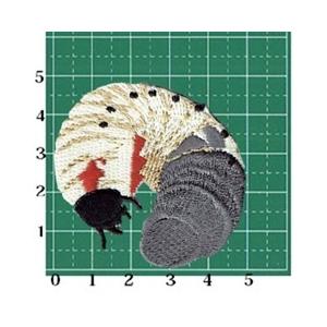 刺繍アイロンワッペン昆虫（カブトムシ幼虫） : FIND Corp. - 通販
