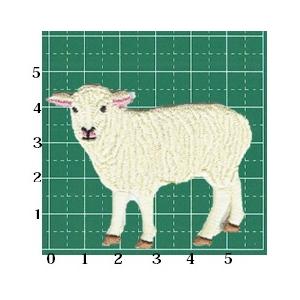 ひつじ 刺繍 ワッペン 刺繍アイロンワッペン（ヒツジ／ひつじ/羊） : FIND Corp. - 通販