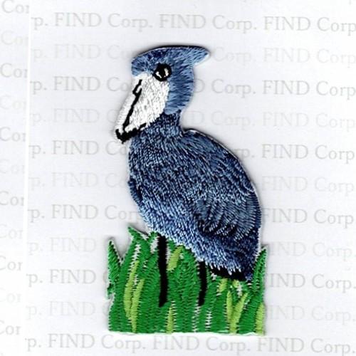 【準備中】ブローチor ワッペン  鳥① 刺繍アイロンワッペン鳥（ハシビロコウ） : FIND Corp. - 通販 - Yahoo