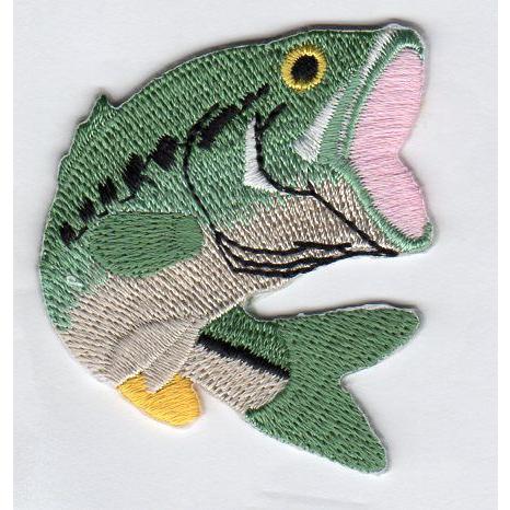 刺繍アイロンワッペン魚（BASS／ブラックバス） : FIND Corp