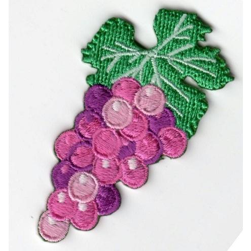 刺繍アイロンワッペンフルーツ（ぶどう／ブドウ／グレープ） : FIND