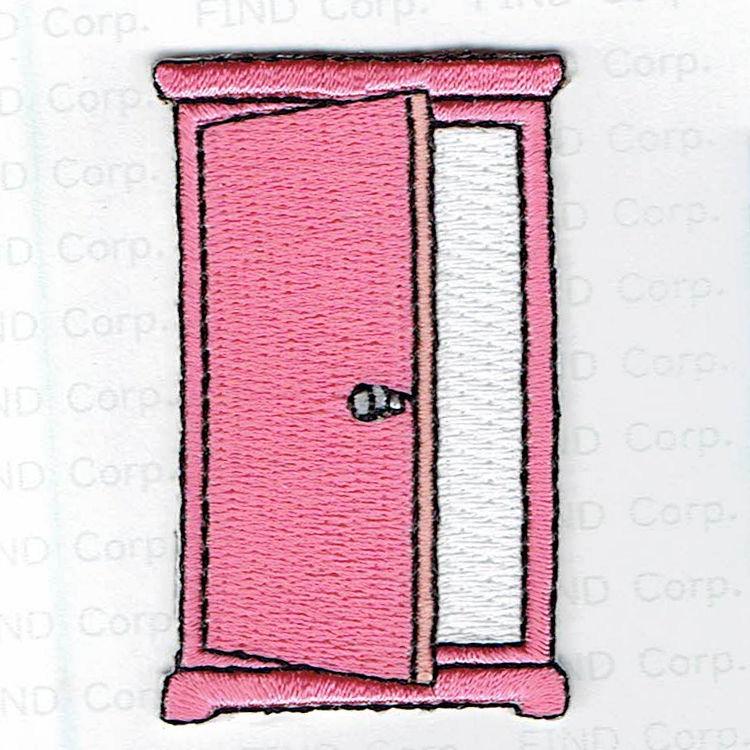 刺繍アイロンワッペン（ピンクの扉） : FIND Corp. - 通販 - Yahoo