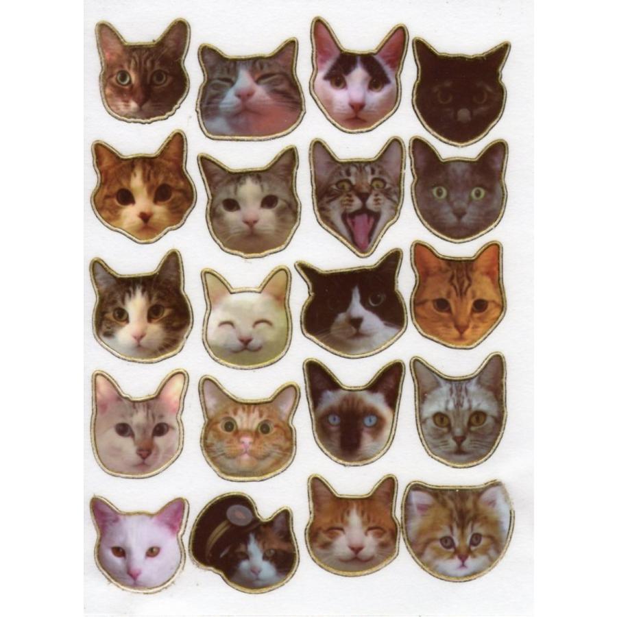 キラキラシール（ねこ〔顔〕） : FIND Corp. - 通販 - Yahoo