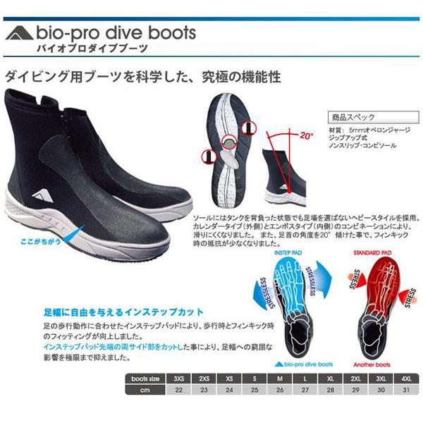 apollo アポロ バイオプロダイブブーツ bio-pro 5mmオペロン （サイズ 