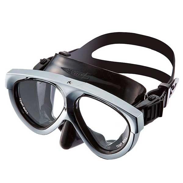 メタリックシルバー GULL ガル　軽器材２点セット  ダイビング マンティス５ マスク  カナールドライ ＆レイラドライ  スノーケル | GULL | 01